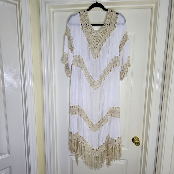Dreamers Cardigan BeachCoverup Crochet Boho Duster - Picture 5 of 5